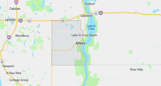 Map of Afton, MN