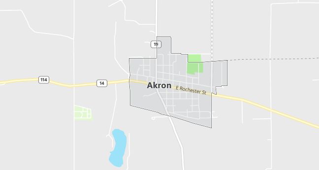 Map of Akron, IN