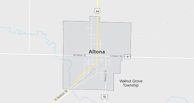 Map of Altona, IL
