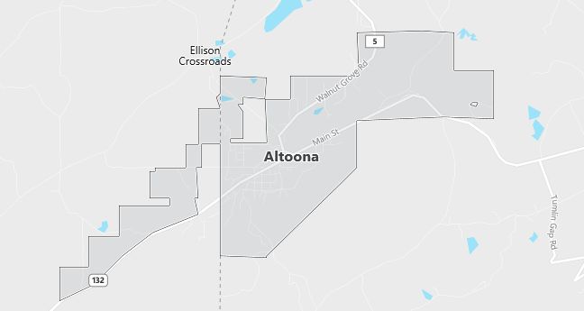Map of Altoona, AL