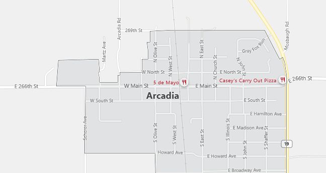 Map of Arcadia, IN