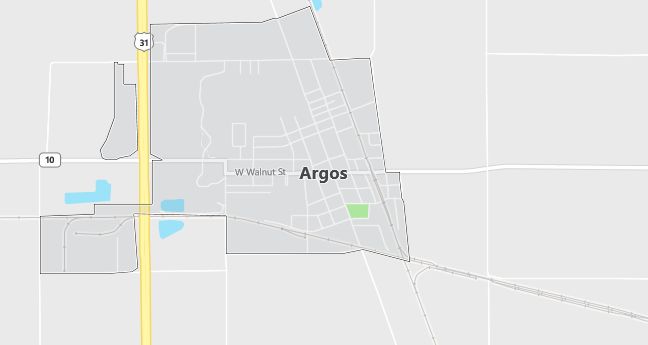 Map of Argos, IN