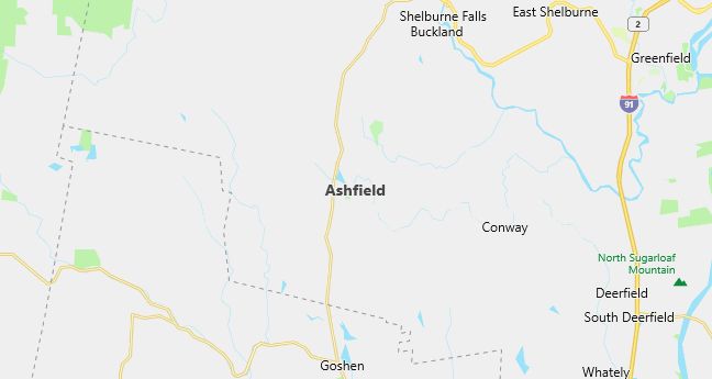 Map of Ashfield, MA