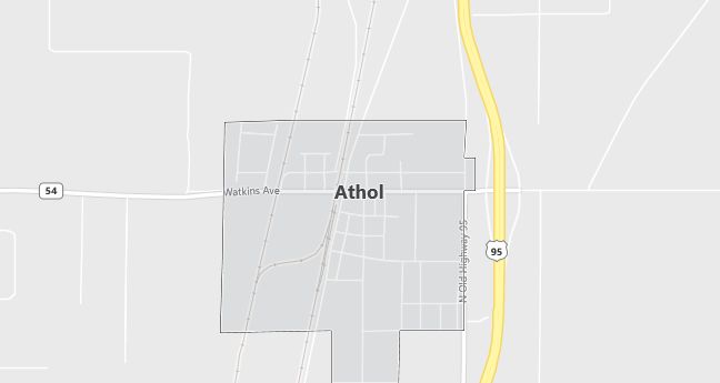 Map of Athol, ID