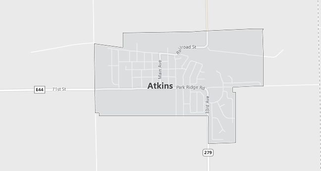 Map of Atkins, IA