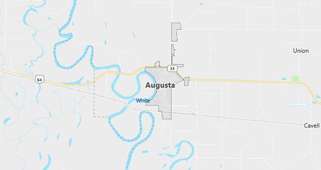 Map of Augusta, AR