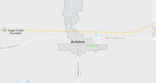 Map of Aviston, IL