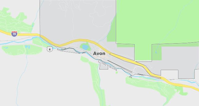 Map of Avon, CO