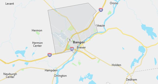 Map of Bangor, ME