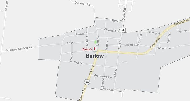 Map of Barlow, KY