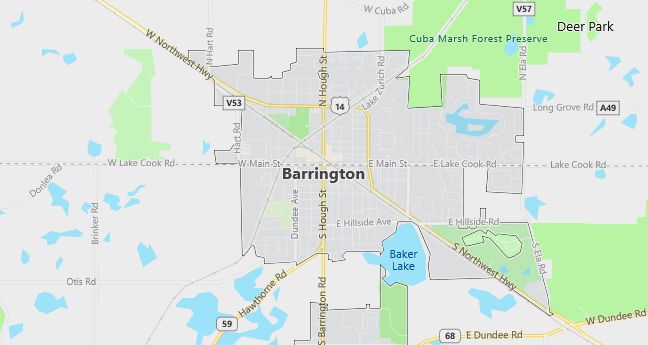 Map of Barrington, IL