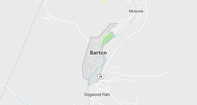 Map of Barton, MD