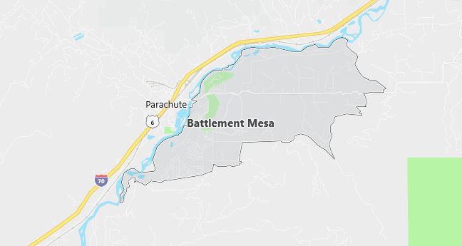 Map of Battlement Mesa, CO