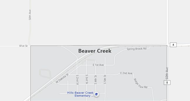 Map of Beaver Creek, MN