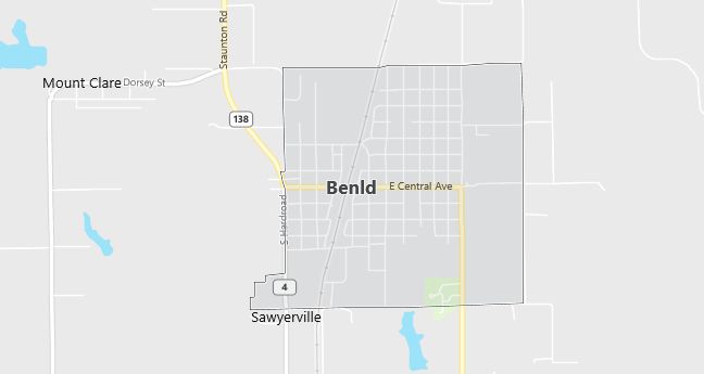 Map of Benld, IL