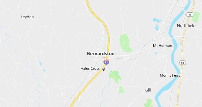Map of Bernardston, MA