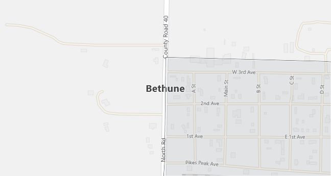 Map of Bethune, CO