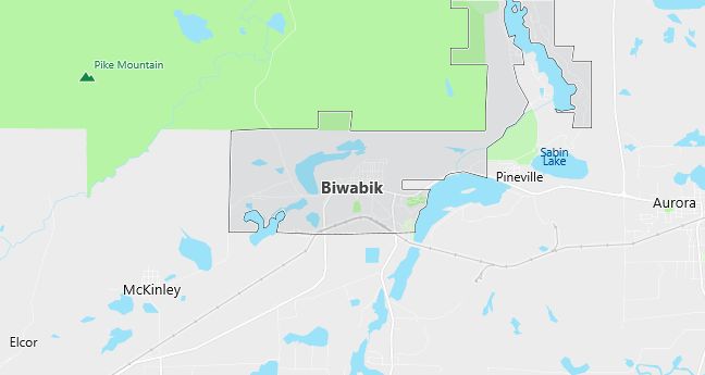 Map of Biwabik, MN