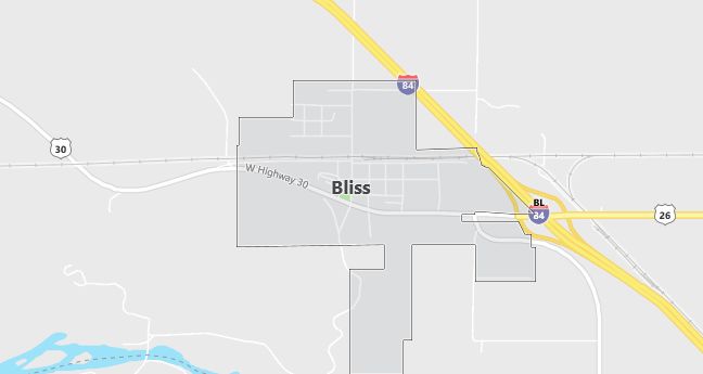 Map of Bliss, ID