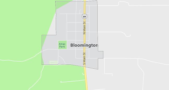 Map of Bloomington, ID