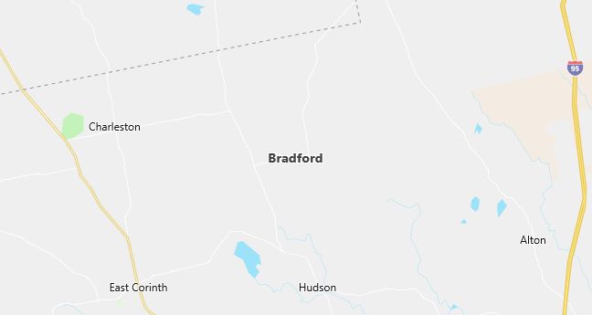 Map of Bradford, ME