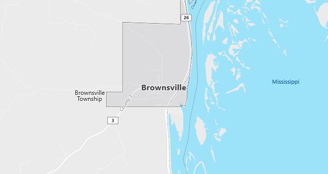 Map of Brownsville, MN