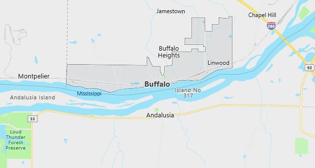 Map of Buffalo, IA