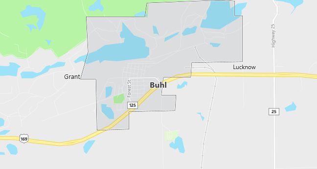 Map of Buhl, MN
