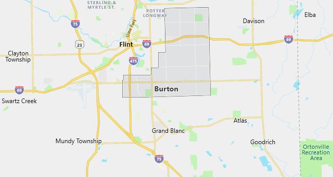 Map of Burton, MI