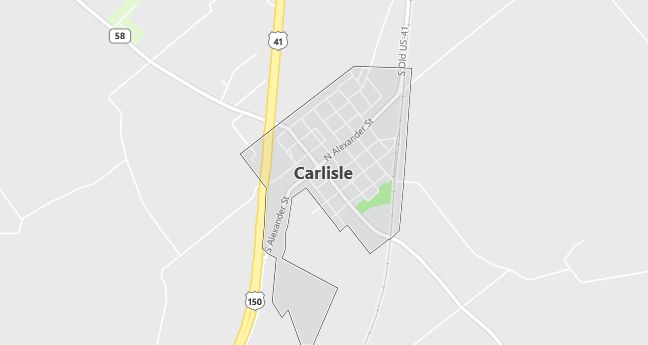 Map of Carlisle, IN