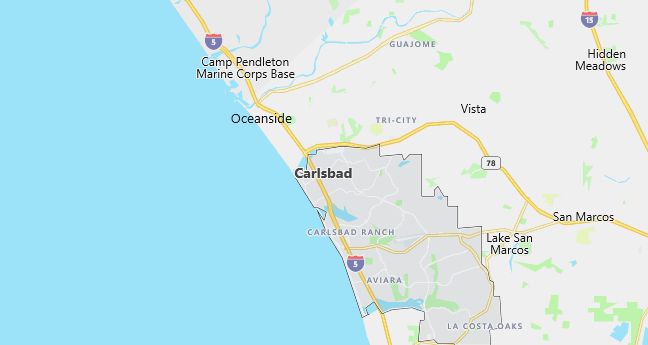 Map of Carlsbad, CA