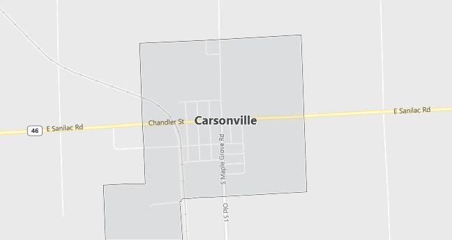 Map of Carsonville, MI
