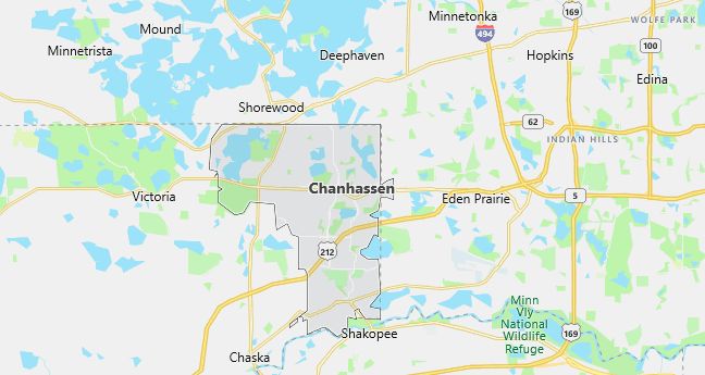 Map of Chanhassen, MN