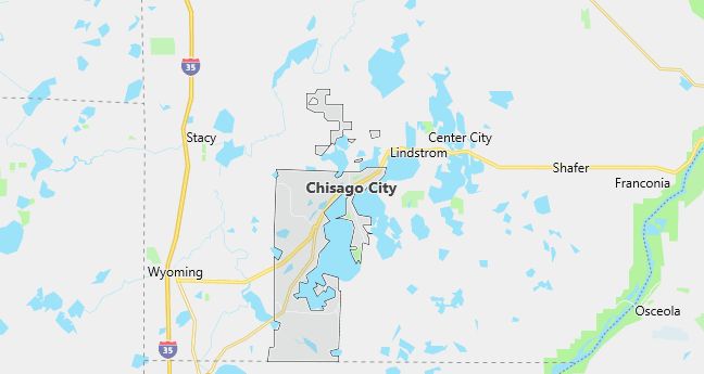Map of Chisago City, MN