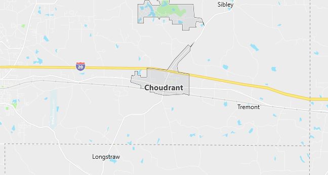 Map of Choudrant, LA
