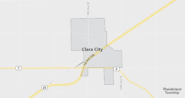 Map of Clara City, MN