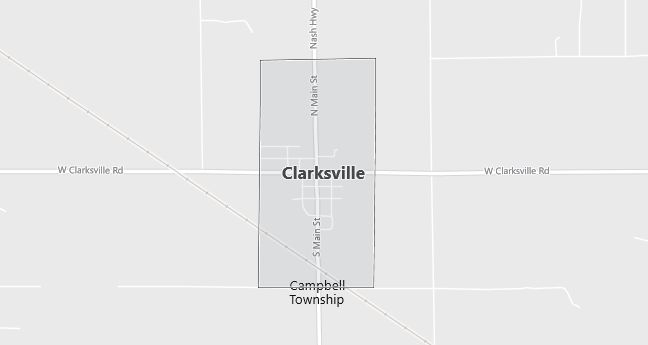Map of Clarksville, MI