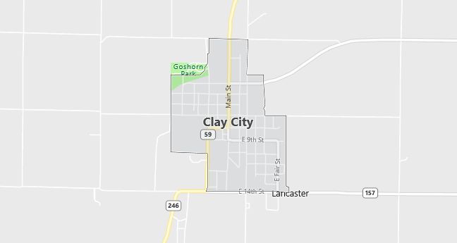 Map of Clay City, IN