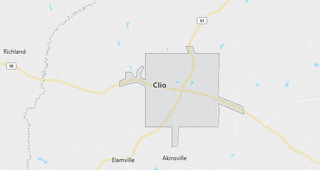 Map of Clio, AL