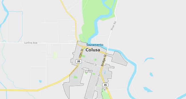 Map of Colusa, CA
