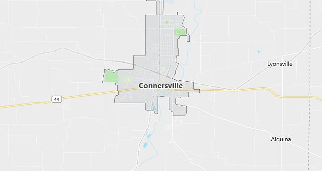 Map of Connersville, IN
