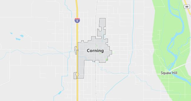 Map of Corning, CA