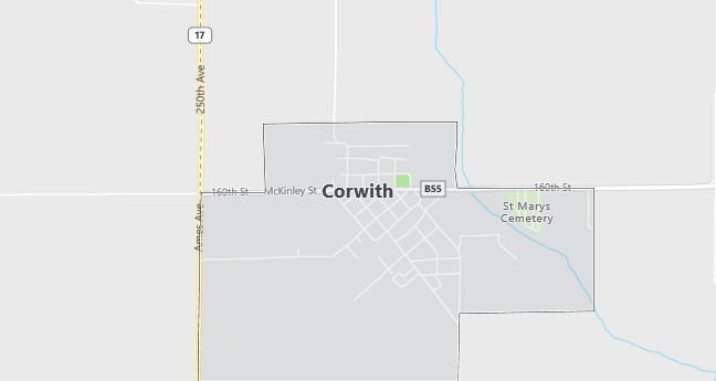Map of Corwith, IA