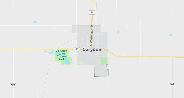 Map of Corydon, IA