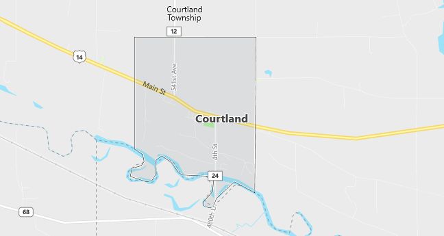 Map of Courtland, MN