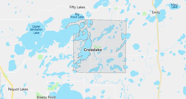 Map of Crosslake, MN
