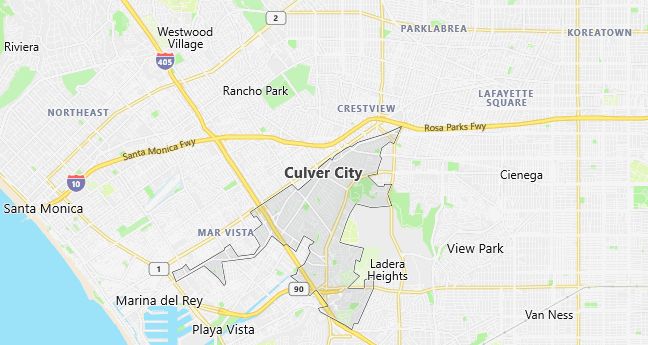Map of Culver City, CA