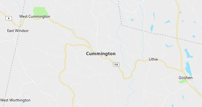Map of Cummington, MA