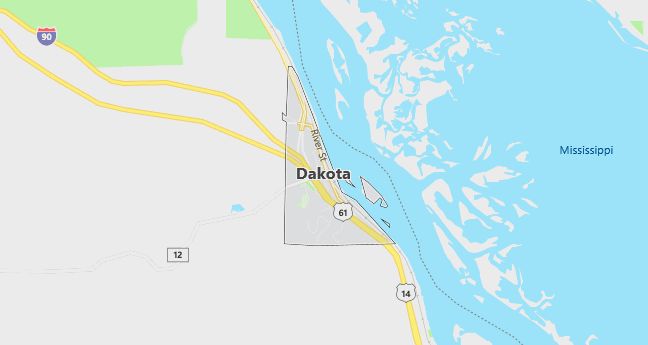Map of Dakota, MN