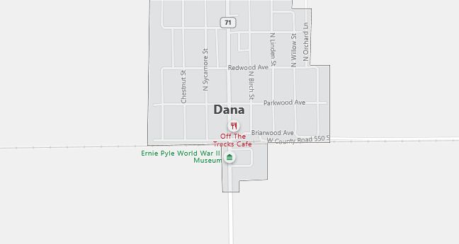 Map of Dana, IN